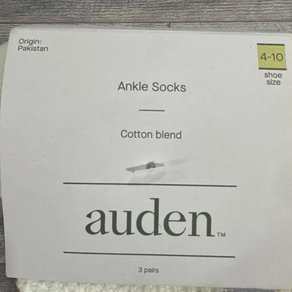Auden Women's Cotton Blend Ankle Socks (3) one Size (4-10)